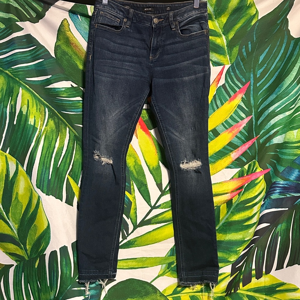 Miss Me Indigo Ankle Straight Jeans